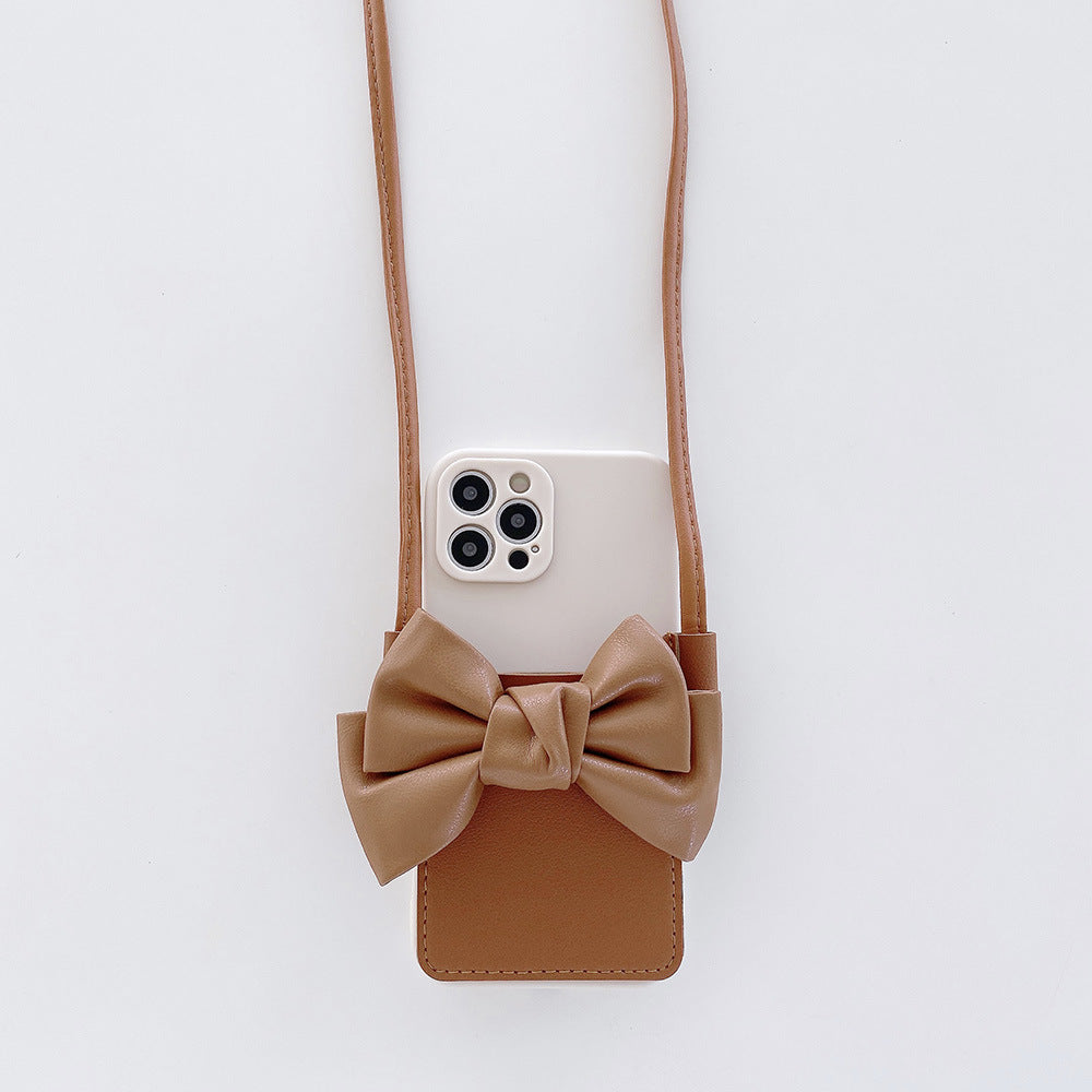 Ladies Fashion Bow Crossbody Bag Phone Case