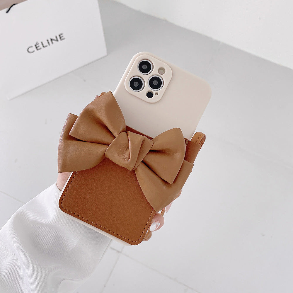 Ladies Fashion Bow Crossbody Bag Phone Case