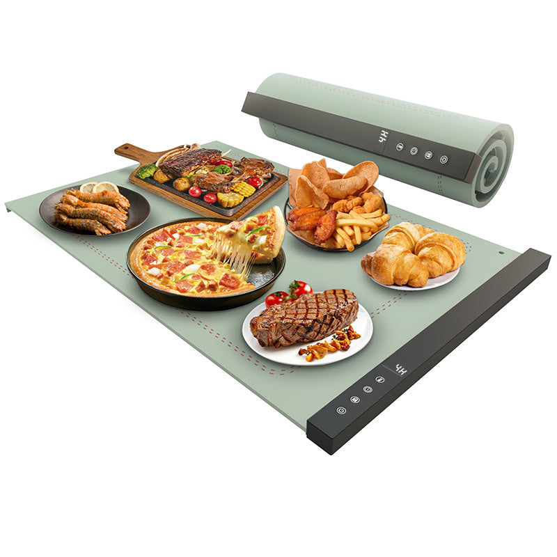 Silicone Food Warmer Tray With Timer And Child Lock Five-Level Temperature Adjustment Heat-Retaining Pad Silicone Insulated Food Tray