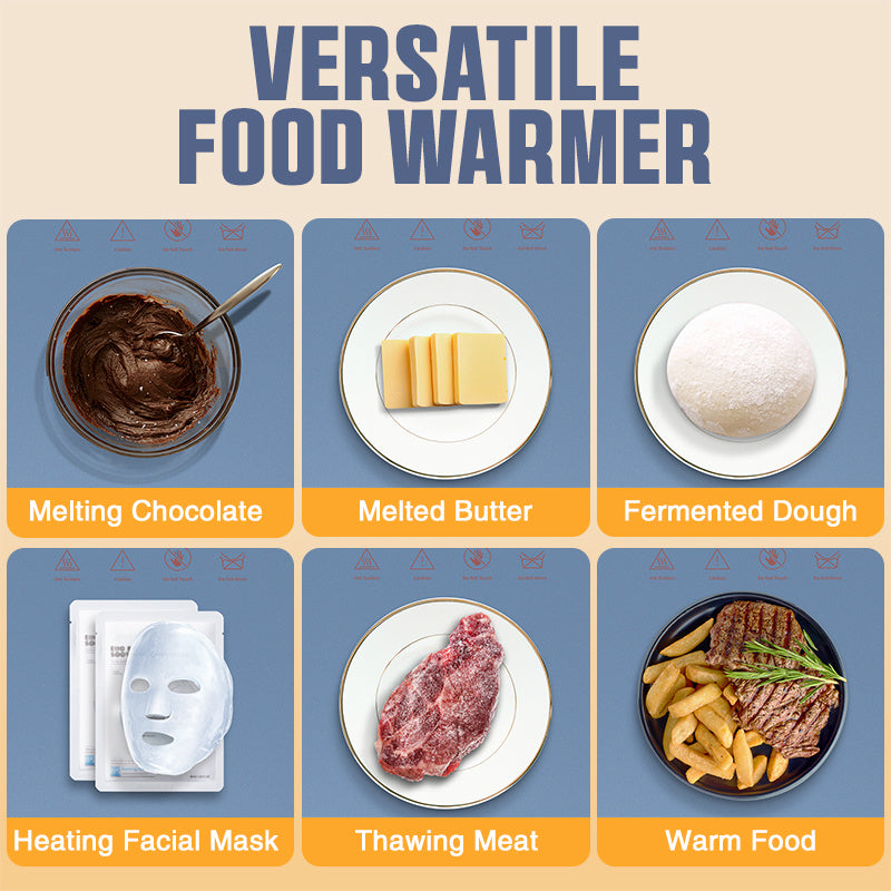 Silicone Food Warmer Tray With Timer And Child Lock Five-Level Temperature Adjustment Heat-Retaining Pad Silicone Insulated Food Tray