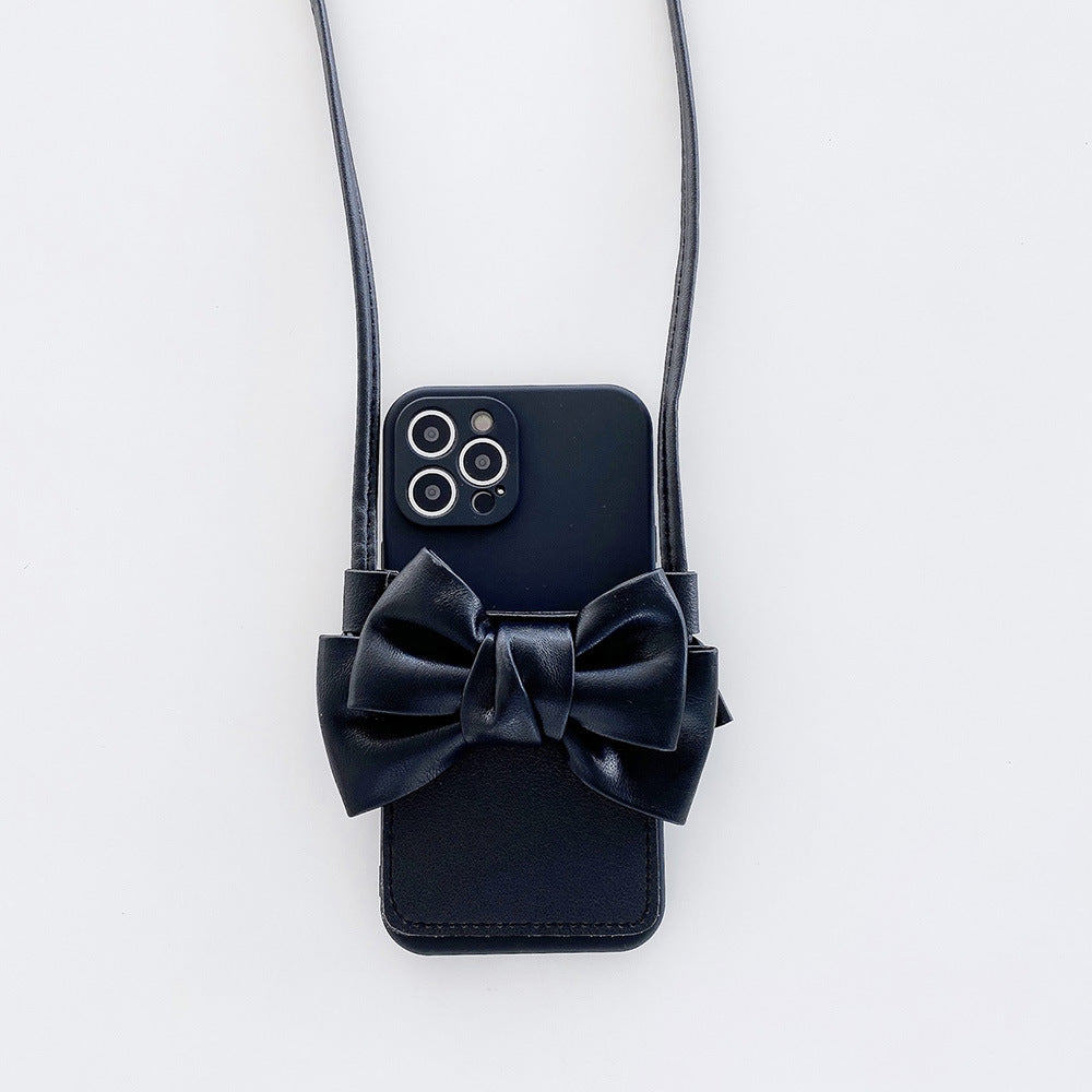 Ladies Fashion Bow Crossbody Bag Phone Case