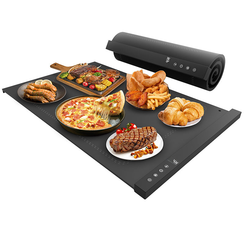 Silicone Food Warmer Tray With Timer And Child Lock Five-Level Temperature Adjustment Heat-Retaining Pad Silicone Insulated Food Tray