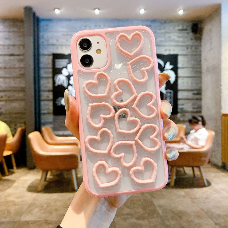 Compatible with Apple, Three-dimensional Love IPhone11 12Pro Max Phone Case
