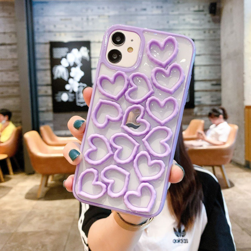 Compatible with Apple, Three-dimensional Love IPhone11 12Pro Max Phone Case